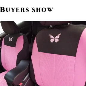 Car Seat Cover Full Set Universal Butterfly Pattern