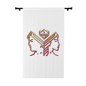 Kings N Queens of Posh Logo Window Curtains (1 Piece)