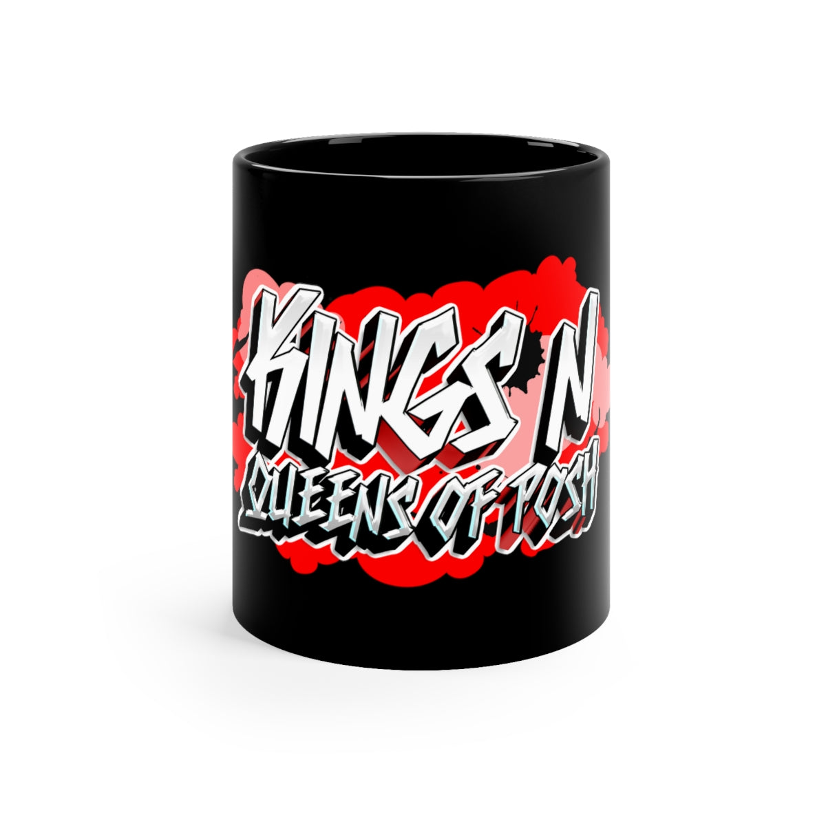 Kings N Queens of Posh Logo 11oz Black Mug