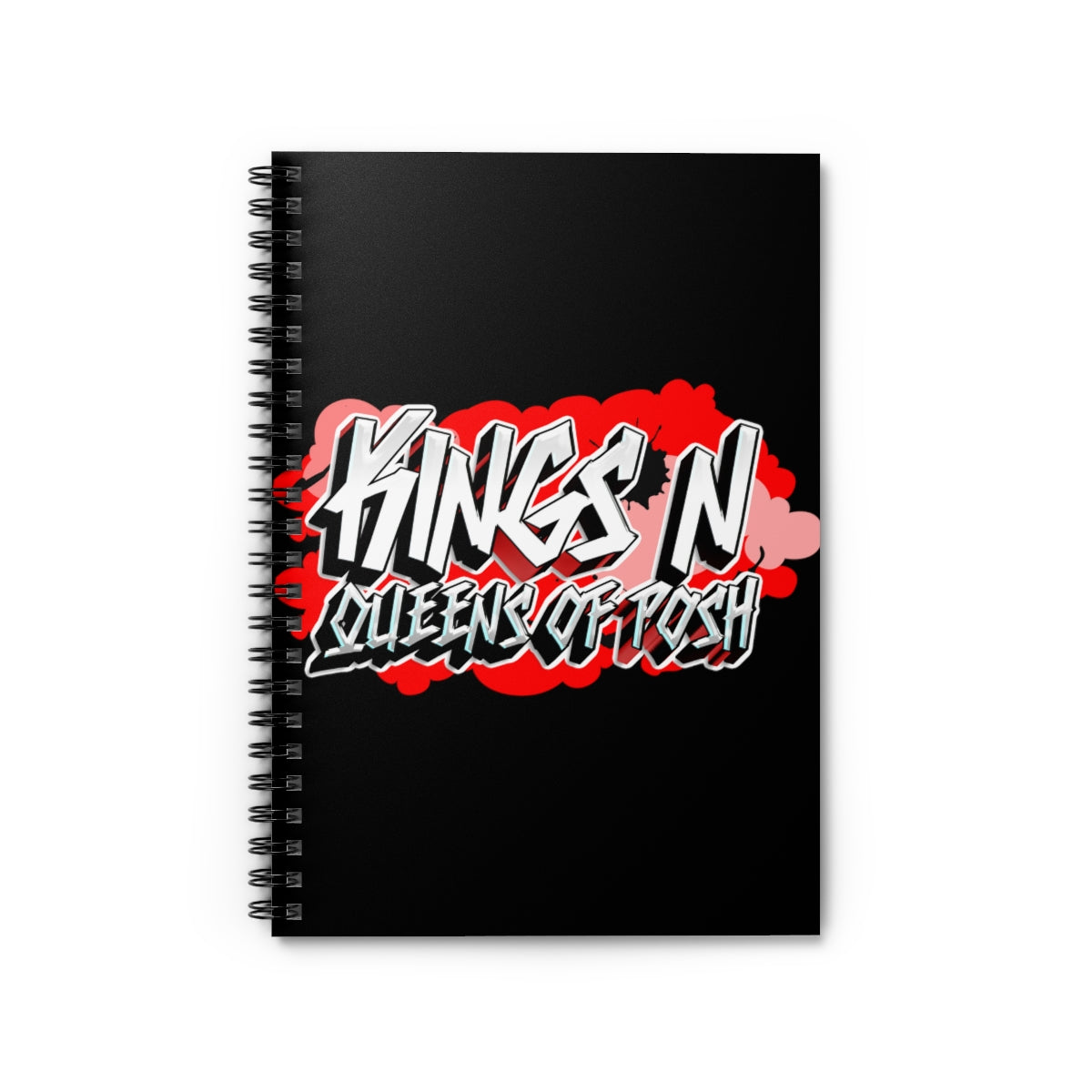 Kings N Queens of Poshh Logo Spiral Notebook - Ruled Line