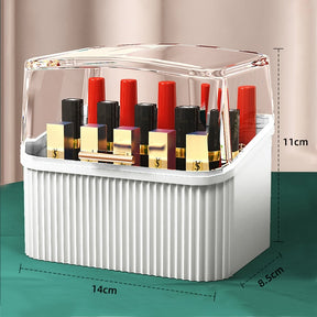 Cosmetic Storage Box With Mirror Portable Makeup Organizer Drawers