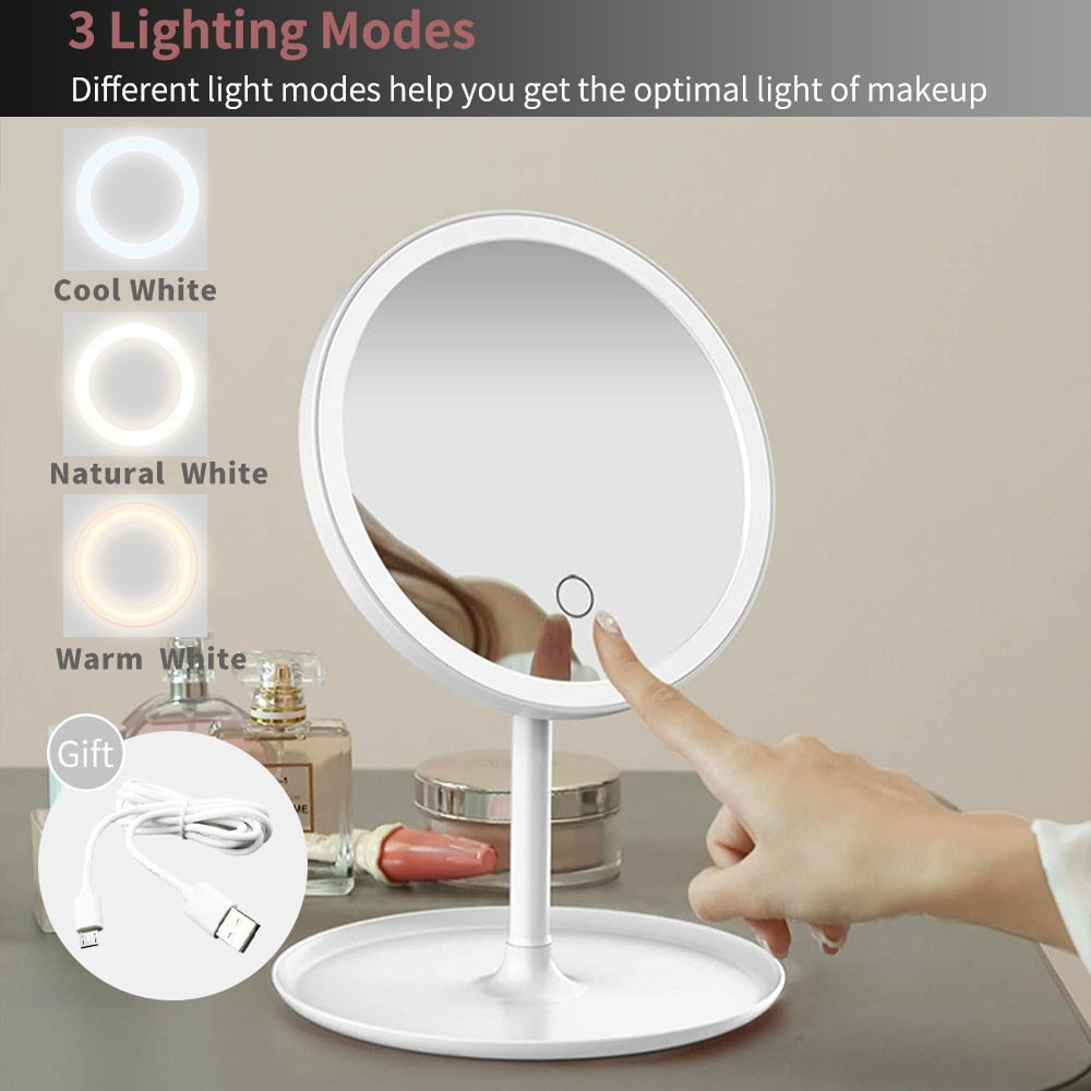 LED Rotating Makeup Mirror