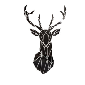 Deer Head Mirror Wall Sticker
