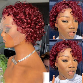 Pixie Curly 99J Color Lace Wig Jessi