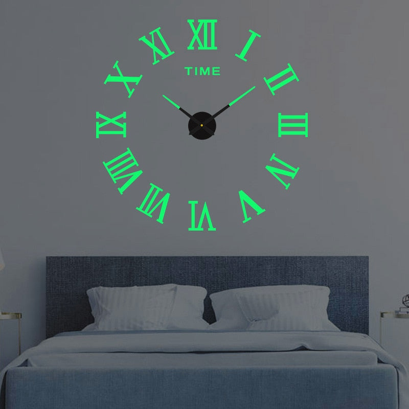 Luminous Frameless Wall Clocks