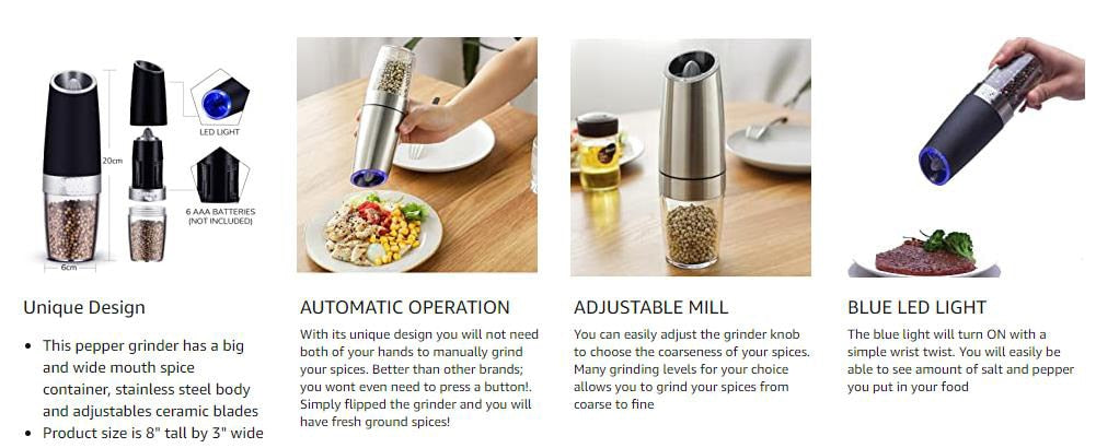 Automatic Salt and Pepper Grinder
