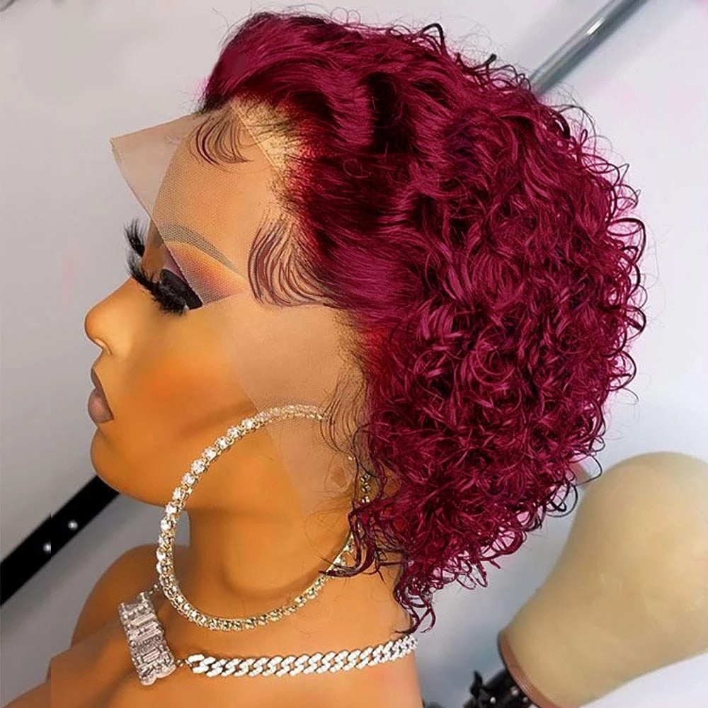 Pixie Curly 99J Color Lace Wig Jessi