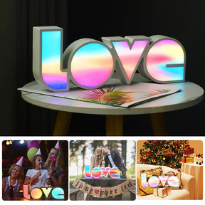 LOVE Letter Modeling LED Night Lamp