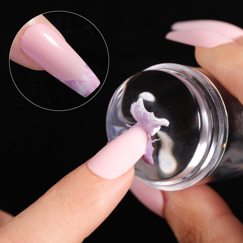 Transparent Nail Silicone Stamper And Clear Jelly Stamper