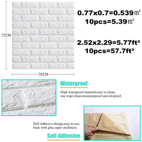 3D Brick Wall Sticker