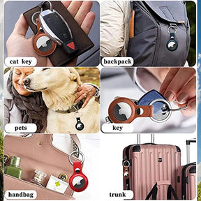Airtags Case Leather Keychain