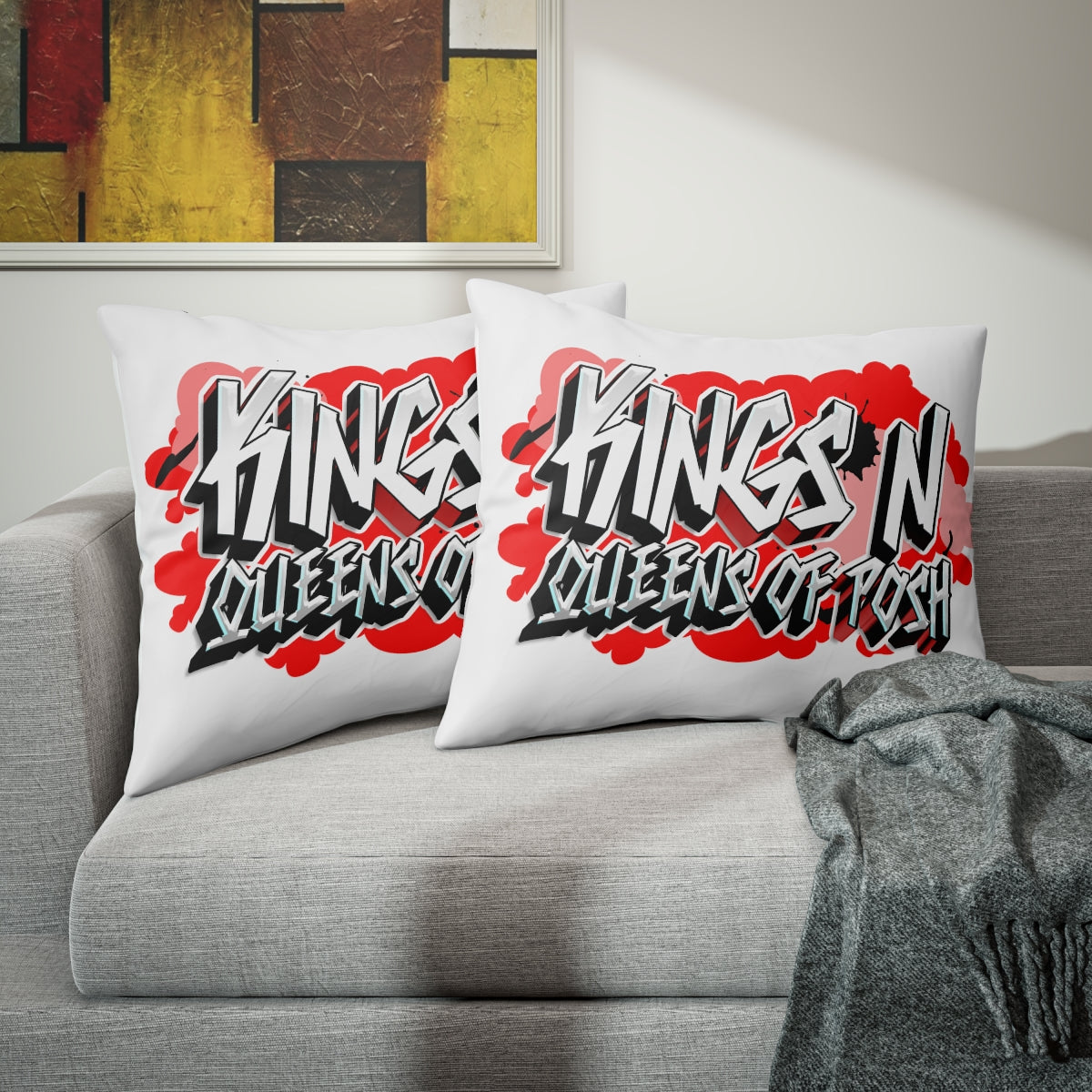 Kings of Queens of Posh Logo Pillow Sham